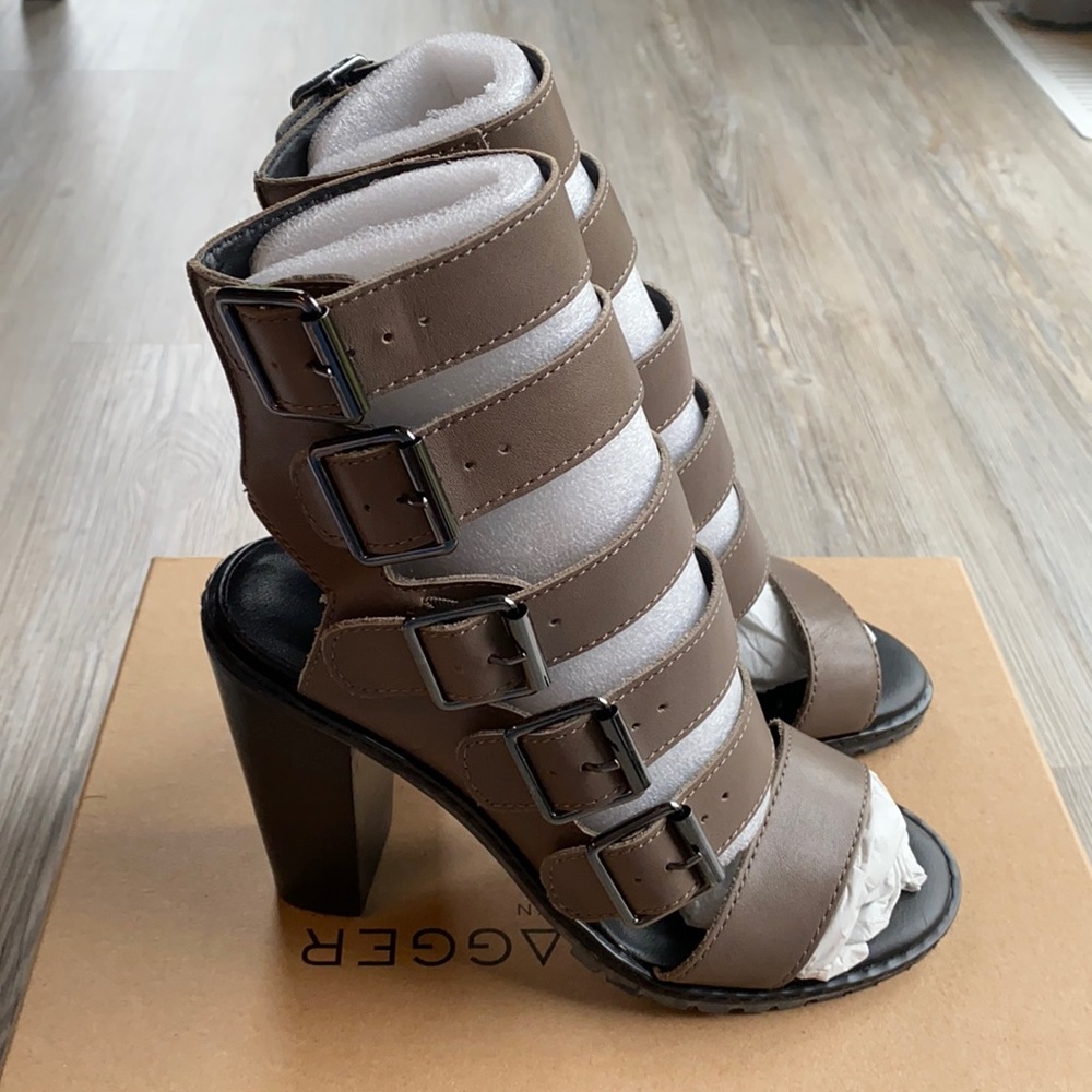 Kelsi Dagger Lupita gray caged sandals!